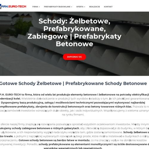 Schody proste schody proste żelbetowe w Gdańsku