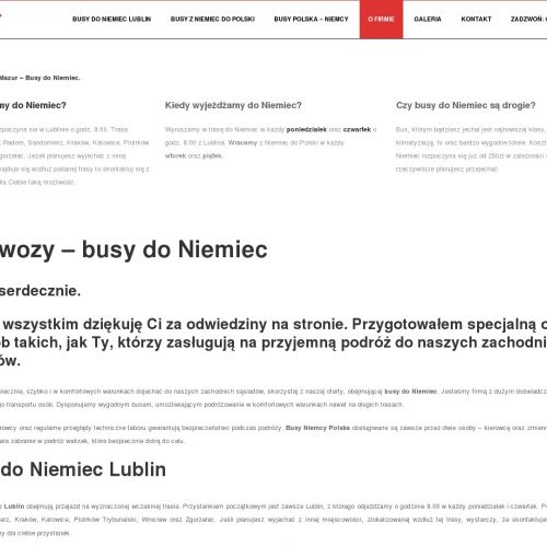 Przewozy osobowe do niemiec - Bełchatów