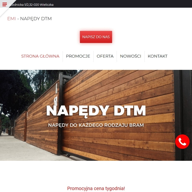 Tarnów - napęd bramy przesuwnej dtm