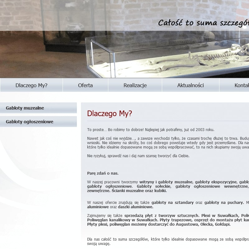 Gabloty ogłoszeniowe zewnętrzne - Suwałki