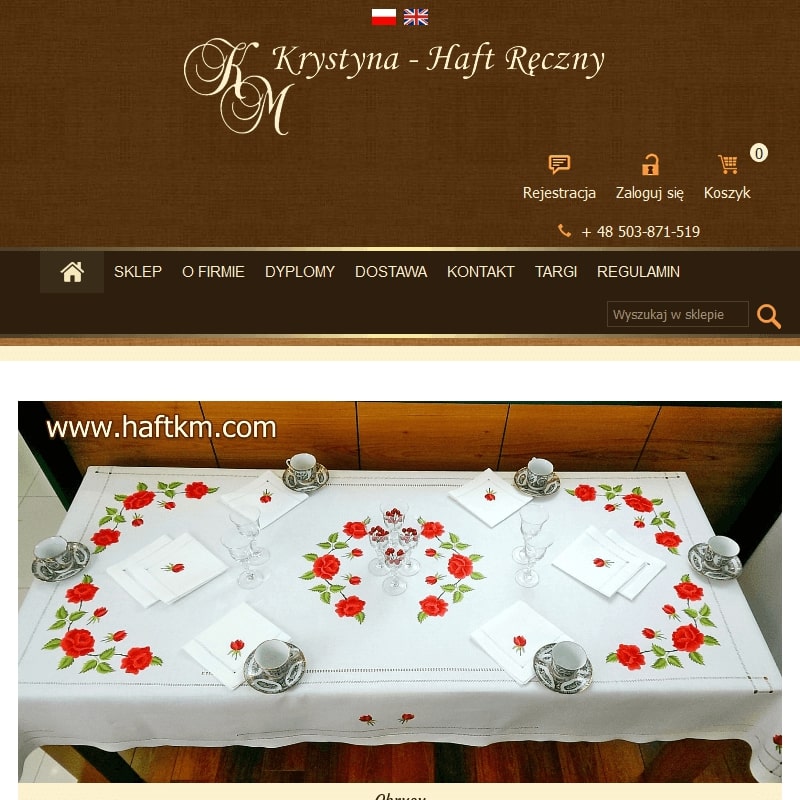 Obrusy z koronką klockową