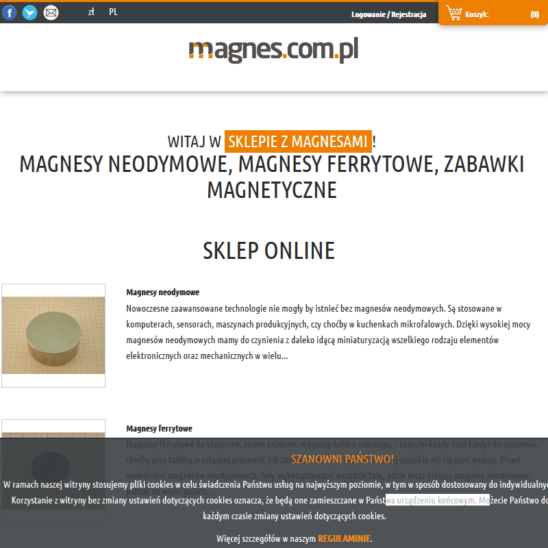 Szczecin - małe magnesy neodymowe