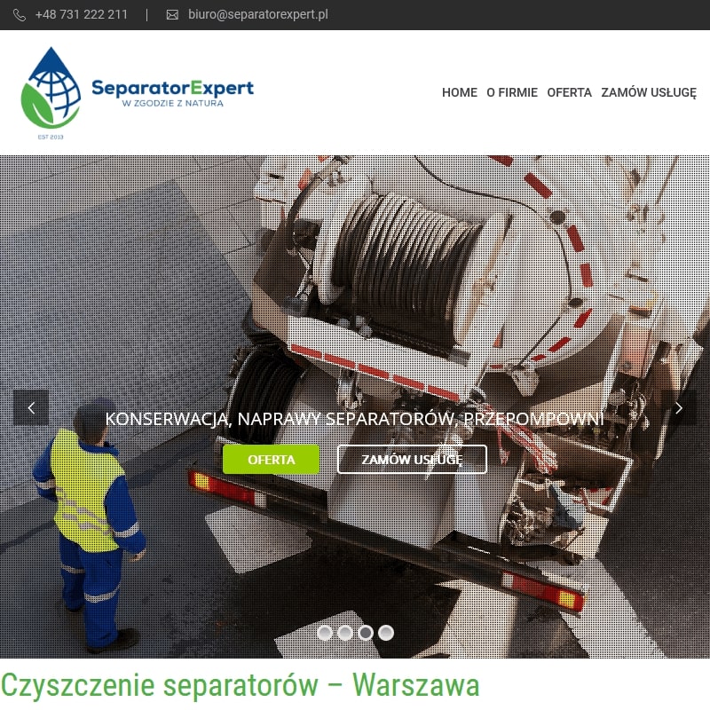 Wołomin - czyszczenie separatorów ropopochodnych